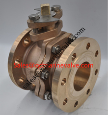 China DIN standard Bronze Material Ball valve, flange type.BC6 material supplier