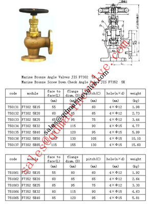 JIS marine bronze angle valve JISF7302 F7304 supplier