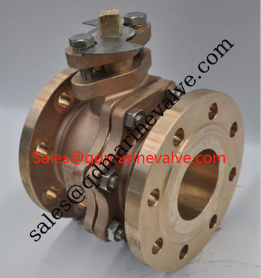 DIN standard Bronze Material Ball valve, flange type.BC6 material